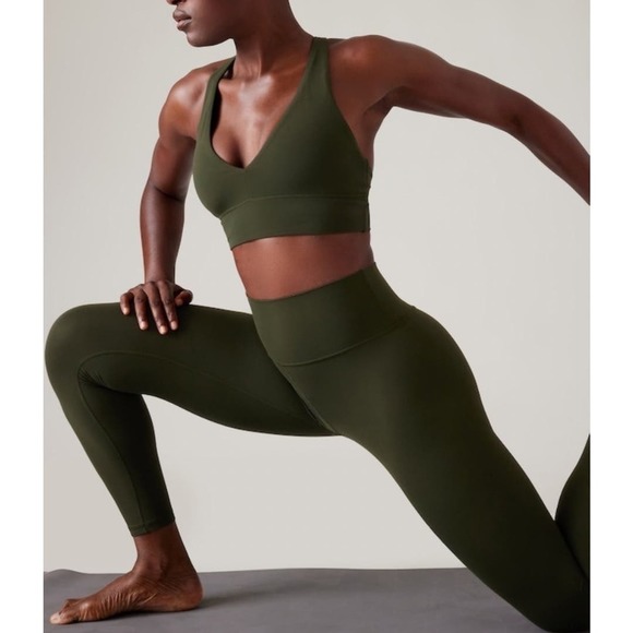 Athleta Other - NWT Athleta Transcend Plunge Bra Aspen Olive Size Small